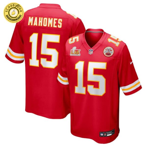 Men’s Nike Kansas City Chiefs Patrick Mahomes Super Bowl LIX Red Game Jersey