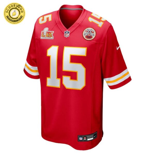 Men’s Nike Kansas City Chiefs Patrick Mahomes Super Bowl LIX Red Game Jersey