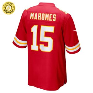 Men’s Nike Kansas City Chiefs Patrick Mahomes Super Bowl LIX Red Game Jersey