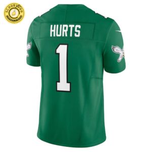 Men’s Nike Philadelphia Eagles Jalen Hurts Kelly Green Vapor F.U.S.E. Limited Jersey