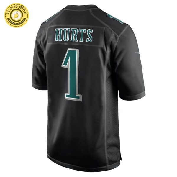 Men’s Nike Philadelphia Eagles Jalen Hurts Super Bowl LIX Carbon Black Fashion Game Jersey