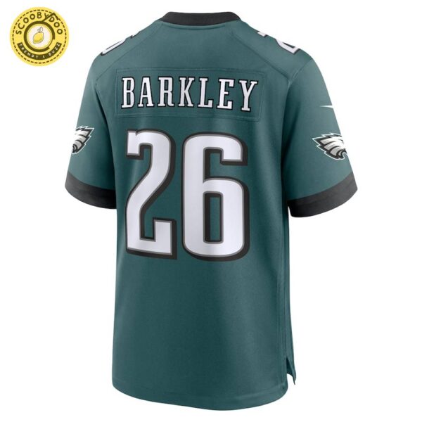 Men’s Nike Philadelphia Eagles Saquon Barkley Super Bowl LIX Midnight Green Jersey