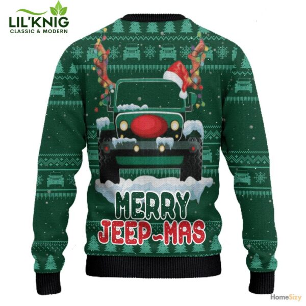 Merry Jeep Mas Limited Edition Ugly Sweater For 2024 Christmas