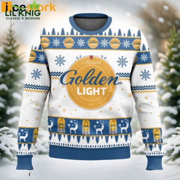 Michelob Golden Light Ugly Christmas Sweater