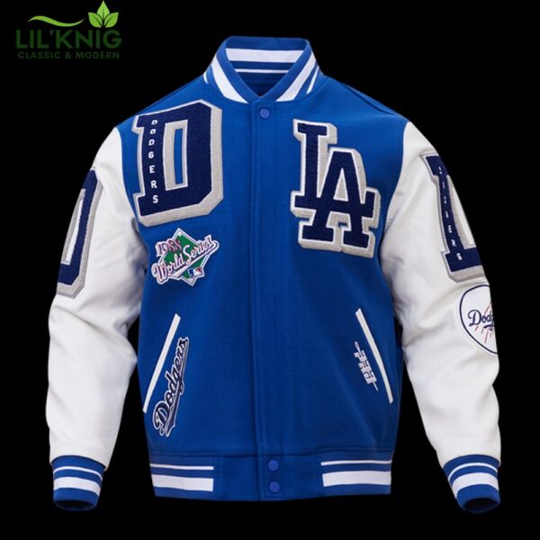 Mlb Los Angeles Dodgers Mashup Men’S Rib Wool Varsity Jacket