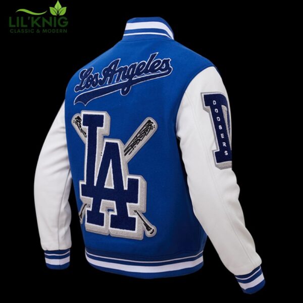 Mlb Los Angeles Dodgers Mashup Men’S Rib Wool Varsity Jacket