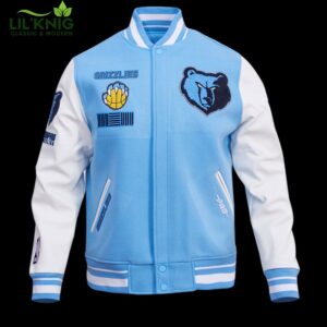 Nba Memphis Grizzlies Retro Classic Men’S Rib Wool Varsity Jacket