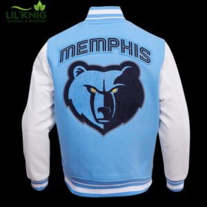 Nba Memphis Grizzlies Retro Classic Men’S Rib Wool Varsity Jacket