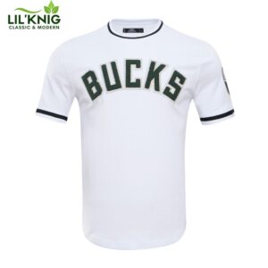 Nba Milwaukee Bucks Classic Chenille Men’S White Tee