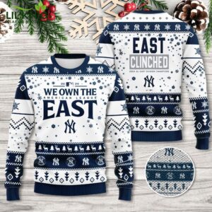 New York Yankees 3D East Clinched 2024 Champion Ugly Sweater