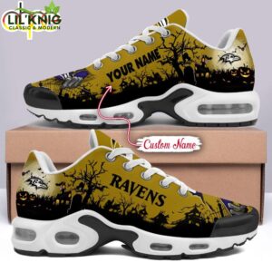 Nfl Baltimore Ravens For Halloween 2024 Custom Name Air Max Plus Shoes