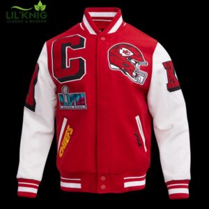 Nfl Kansas City Chiefs Mashup Men’S Rib Wool Varsity Jacket