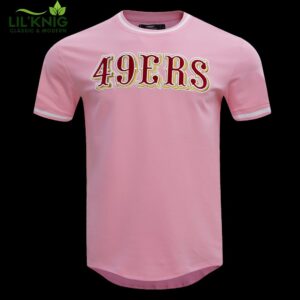 Nfl San Francisco 49Ers Classic Chenille Dk Pink Tee