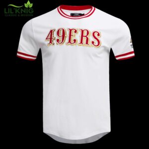 Nfl San Francisco 49Ers Classic Chenille Dk White Tee