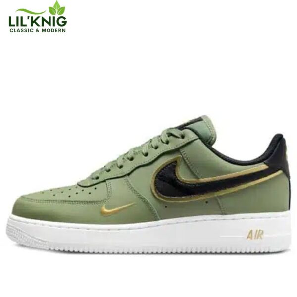 Nike Air Force 1 Oil Greenmetallic Gold Swoosh Da8481-300