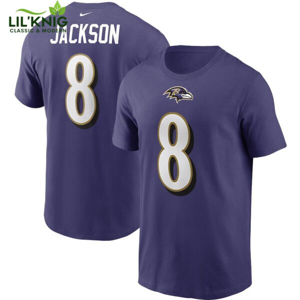 Nike Lamar Jackson Baltimore Ravens Customize Purple Hot Limited T-Shirt 2024