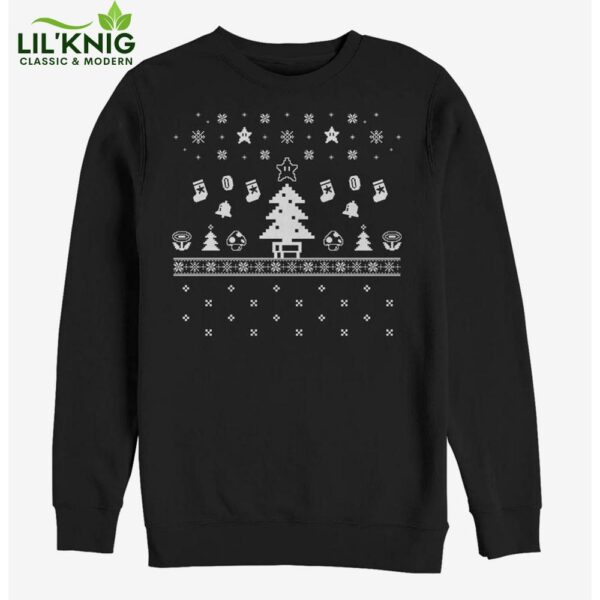 Nintendo Super Mario White Christmas Sweatshirt