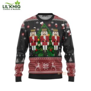 Nutcracker Christmas Tree Hot Design Ugly Sweater For Xmas 2024