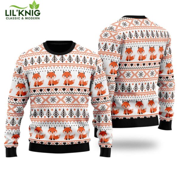 Orange Fox Xmas Ugly Hot Limited Edition 2024 Christmas Unisex Sweater