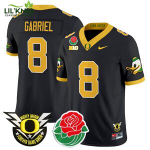 Oregon Ducks 2025 Rose Bowl Limited Edition Jersey with BIG Patch