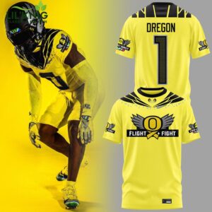 Oregon Ducks Flight Hot Design 2024 Limited Edition Yellow Tshirt