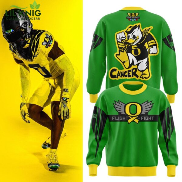 Oregon Football Ducks Cancer Flight Heroes Hot Design 2024 Sweatshirt