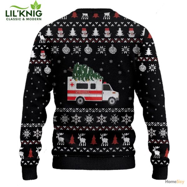 Paramedic Hospital Ambulance Ugly Sweater 2024 Christmas