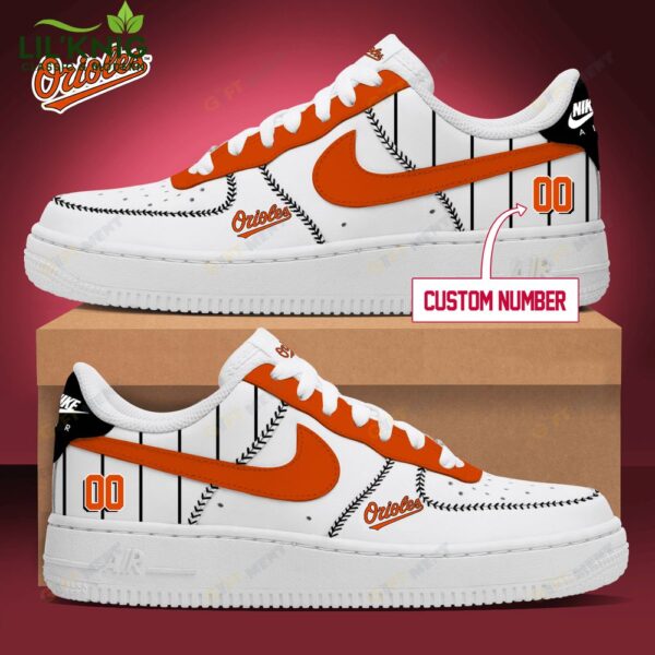 Personalized Baltimore Orioles Air Force Sneakers