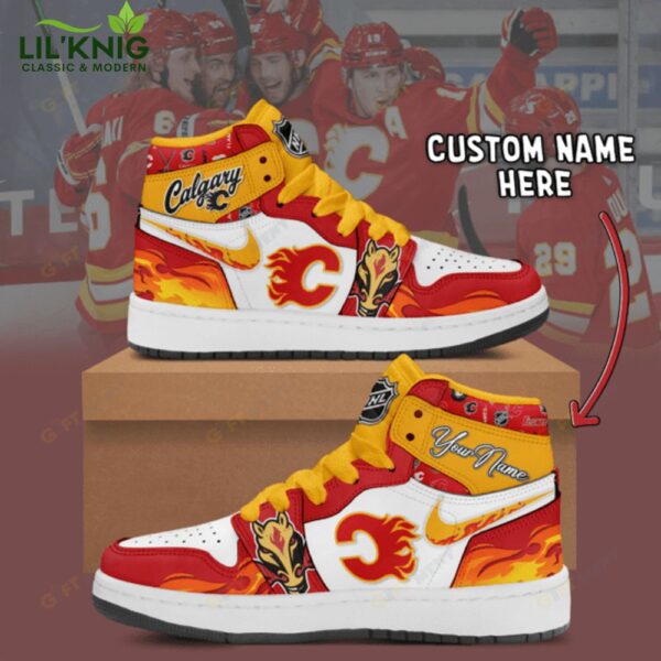 Personalized Calgary Flames Air Jordan 1