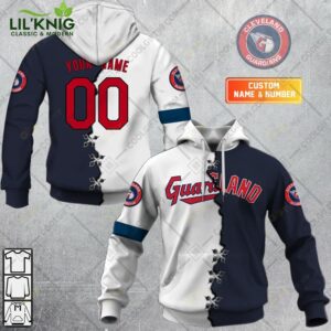 Personalized Mlb Cleveland Guardians Mix Jersey Hoodie