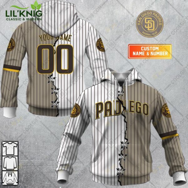 Personalized Mlb San Diego Padres Mix Jersey Hoodie