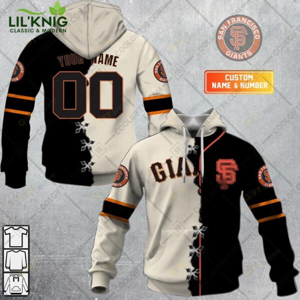 Personalized Mlb San Francisco Giants Mix Jersey Hoodie