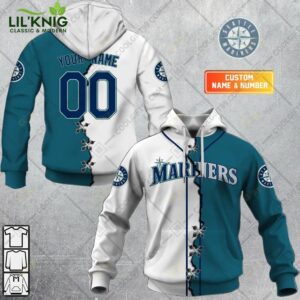 Personalized Mlb Seattle Mariners Mix Jersey Hoodie