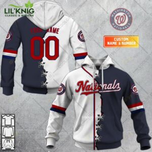 Personalized Mlb Washington Nationals Mix Jersey Hoodie