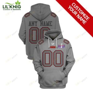 Personalized Name And Number Gray San Francisco 49Ers Hoodie Jersey