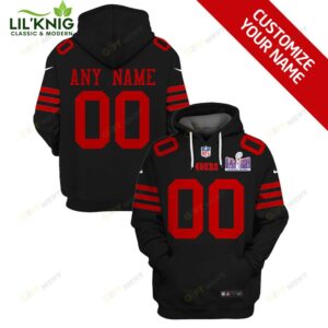 Personalized Name And Number San Francisco 49Ers Hoodie Jersey