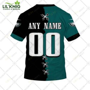 Personalized Nfl Philadelphia Eagles Mix Jersey Style Tshirt