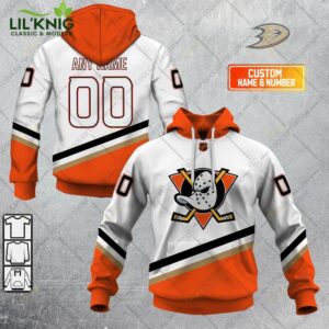 Personalized Nhl Anaheim Ducks Reverse Retro Style Hoodie