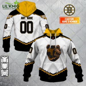 Personalized Nhl Boston Bruins Reverse Retro Style Hoodie