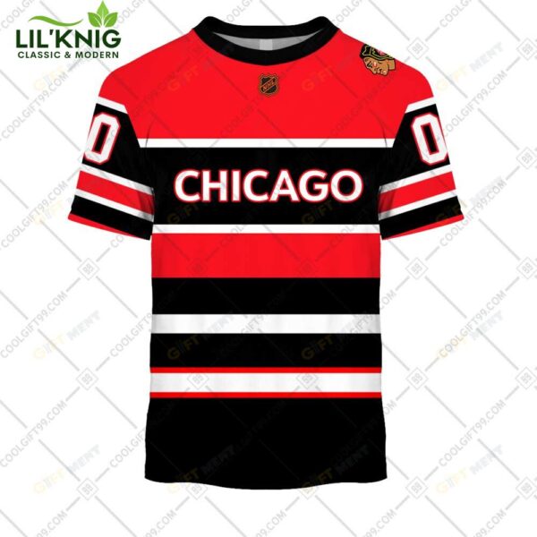 Personalized Nhl Chicago Blackhawks Reverse Retro Style Tshirt