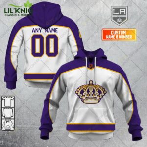 Personalized Nhl Los Angeles Kings Reverse Retro Style Hoodie