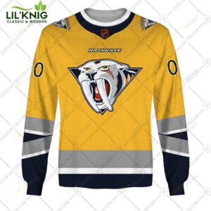 Personalized Nhl Nashville Predators Reverse Retro Style