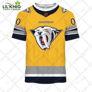 Personalized Nhl Nashville Predators Reverse Retro Style