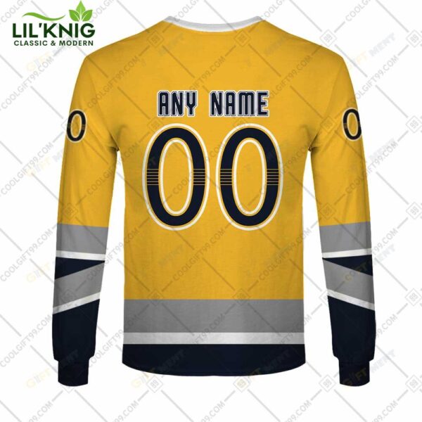 Personalized Nhl Nashville Predators Reverse Retro Style