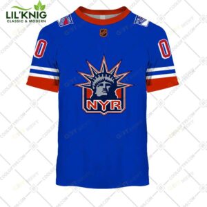 Personalized Nhl New York Rangers Reverse Retro Style Tshirt