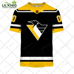 Personalized Nhl Pittsburgh Penguins Reverse Retro Style Tshirt