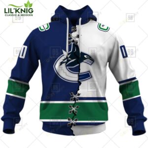 Personalized Nhl Vancouver Canucks Mix Jersey Hoodie