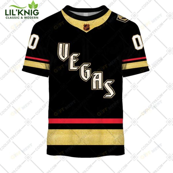 Personalized Nhl Vegas Golden Knights Reverse Retro Style Tshirt