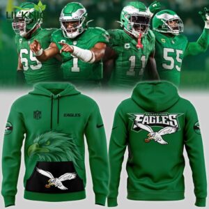 Philadelphia Eagles Unisex Nike Kelly Green 2024 Throwback Special Edition Hoodie