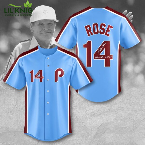 Philadelphia Phillies X Pete Rose Baseball Jersey